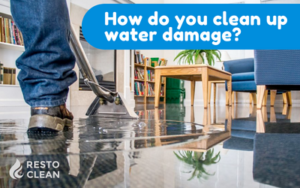How do you clean up water damage